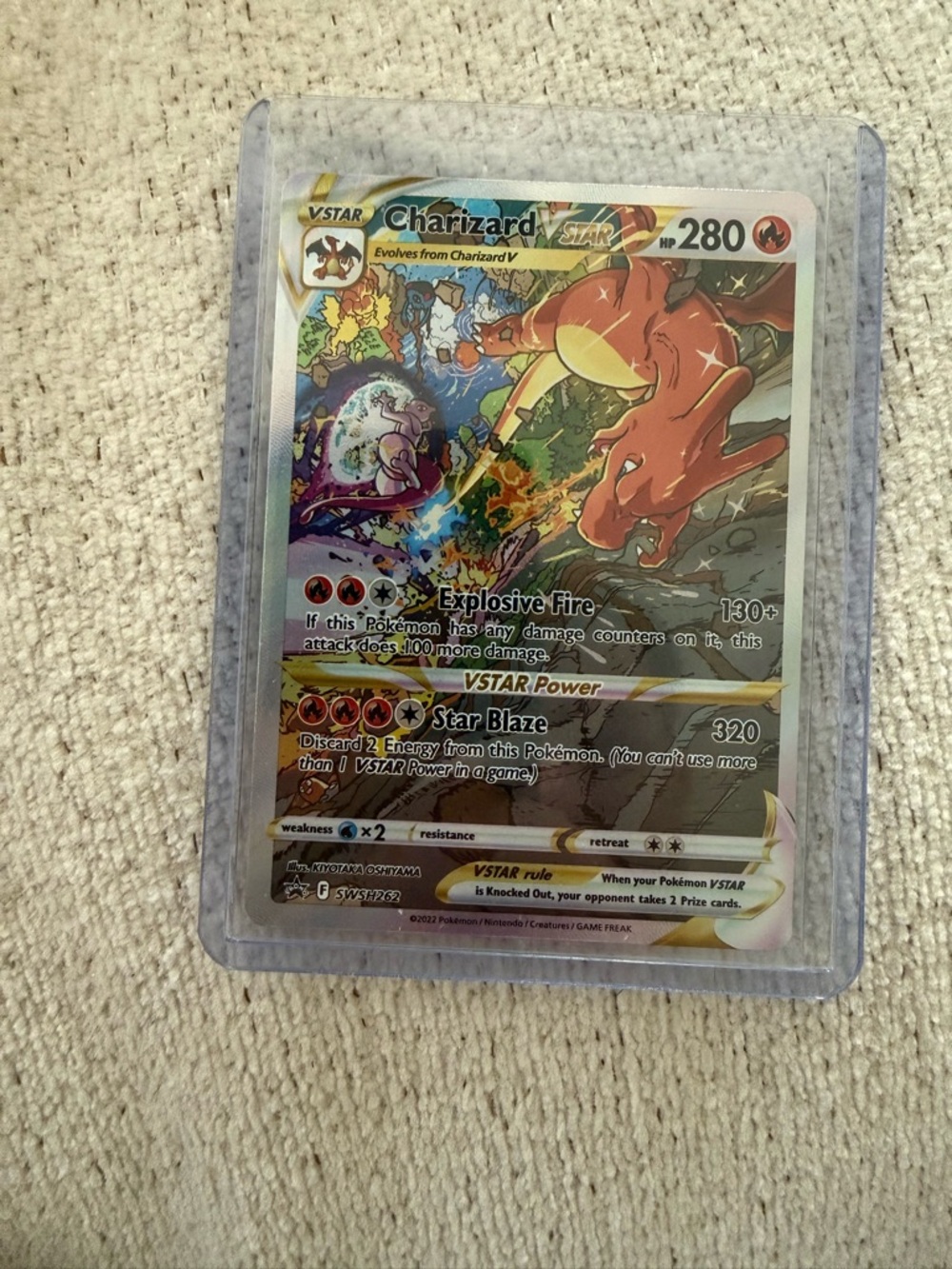 Pokemon Charizard VSTAR Card - Red, Yellow, Orange